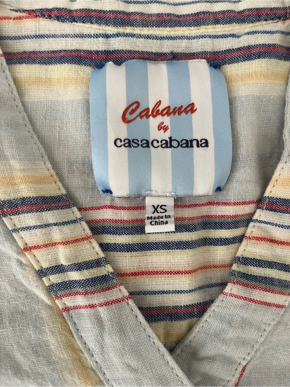 Cabana by casa cabana Women's Multicolor Stripe Beach Cover-Up Tunic - XS